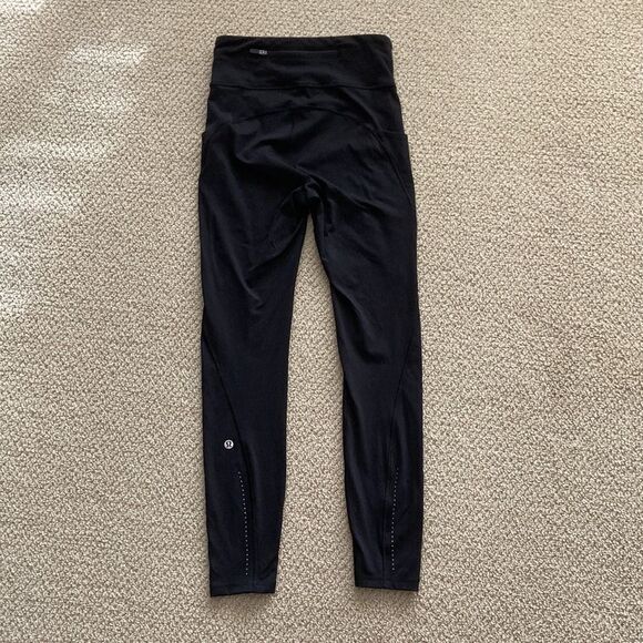 LULULEMON Break Free Tight 25” High Rise Black Nulux Size 4 Leggings Like New - Picture 8 of 16